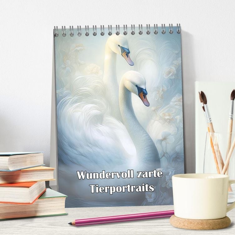 Produktbild: Wundervoll zarte Tierportraits (Tischkalender 2026 DIN A5 hoch), CALVENDO Monatskalender
