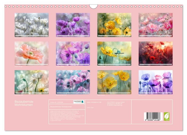 Produktbild: Bezaubernde Mohnblumen (Wandkalender 2027 DIN A3 quer), CALVENDO Monatskalender