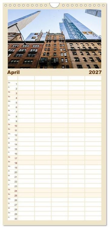 Produktbild: Familienplaner 2027 - Wundervolles New York mit 5 Spalten (Wandkalender, 21 x 45 cm) CALVENDO