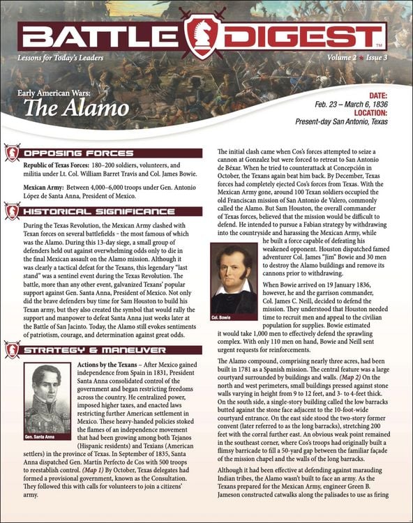 Produktbild: Battle Digest: The Alamo