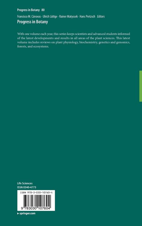 Produktbild: Progress in Botany Vol. 80