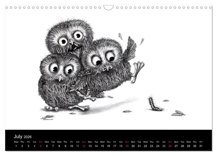 Produktbild: owls & friends 2026 (Wall Calendar 2026 DIN A3 landscape), CALVENDO 12 Month Wall Calendar