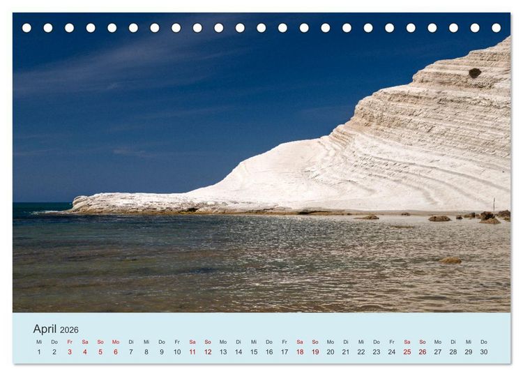 Produktbild: Sizilien &ndash; Die Insel, auf der es keinen Winter gibt (Tischkalender 2026 DIN A5 quer), CALVENDO Monatskalender