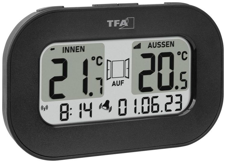 Produktbild: TFA Dostmann Funk-Thermometer COOL@HOME Funk-Thermometer digital Schwarz 30.3046.01
