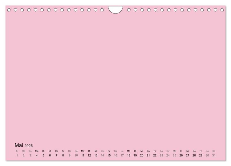 Produktbild: DIY Bastel-Kalender -Warme Pastell Farben- Zum Selbstgestalten (Wandkalender 2026 DIN A4 quer), CALVENDO Monatskalender
