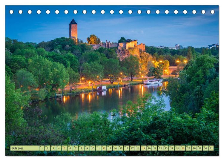 Produktbild: Gr&uuml;nes Halle/Saale - Meine wilde H&auml;ndelstadt (Tischkalender 2026 DIN A5 quer), CALVENDO Monatskalender