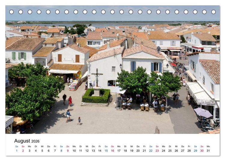 Produktbild: Frankreichs sch&ouml;nste D&ouml;rfer - Saintes Maries de la Mer (Tischkalender 2026 DIN A5 quer), CALVENDO Monatskalender