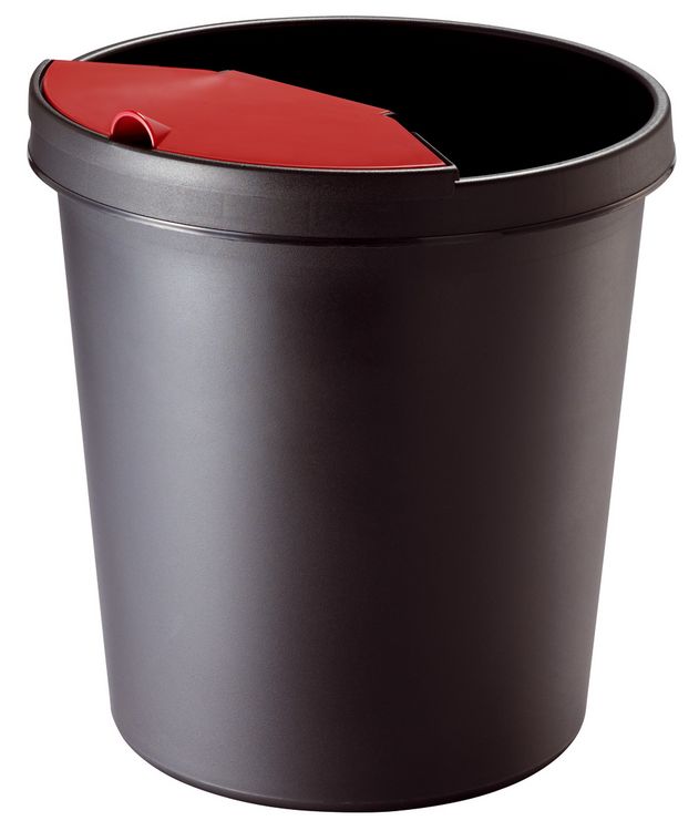 Produktbild: Helit the german H6105895 Papierkorb 18 l (&Oslash; x H) 315 mm x 335 mm Polypropylen Schwarz 1 St.