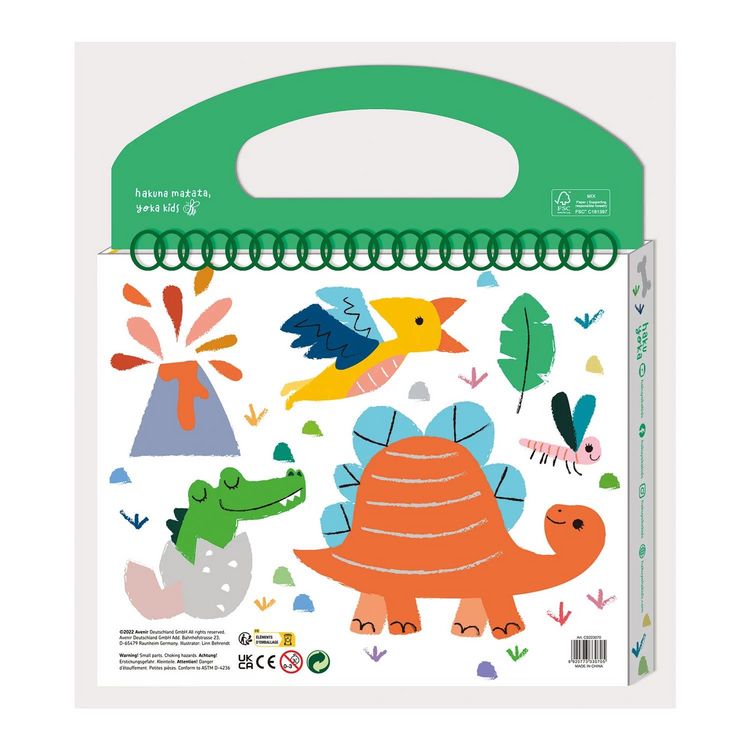 Produktbild: HAKUYOKA - Erstes Wachsmalkreidenset Dino