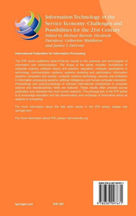 Produktbild: Information Technology in the Service Economy: