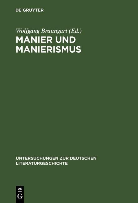 Produktbild: Manier und Manierismus