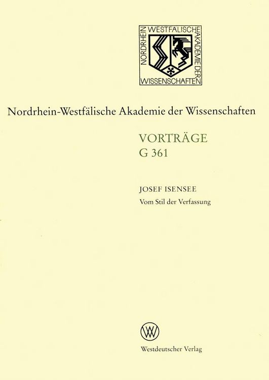 Produktbild: Vom Stil der Verfassung