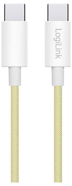 Produktbild: LogiLink USB-C&reg; Kabel USB 2.0 USB-C&reg; Stecker 1.5m Gelb CU0354