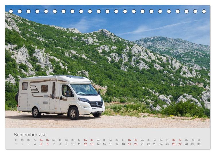 Produktbild: Abenteuer Camping in Kroatien (Tischkalender 2026 DIN A5 quer), CALVENDO Monatskalender