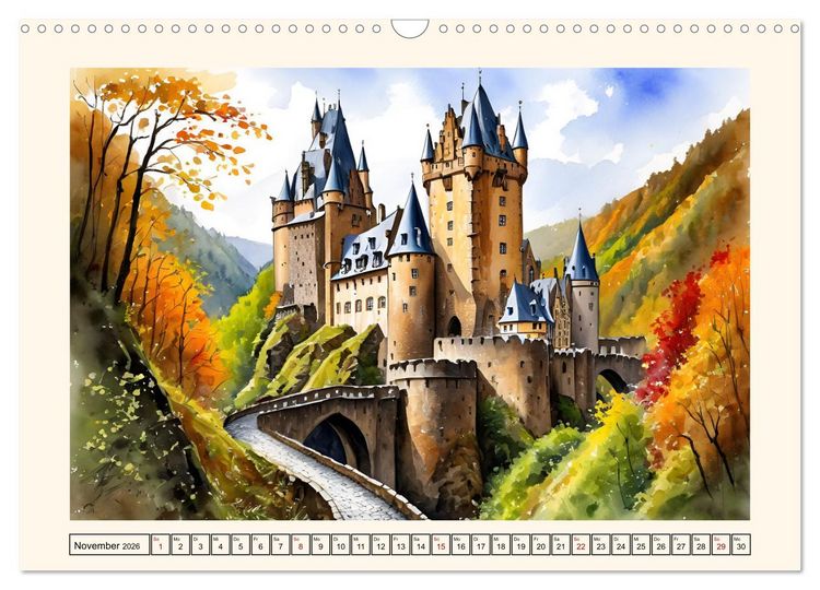 Produktbild: M&auml;rchenschl&ouml;sser und Burgen (Wandkalender 2026 DIN A3 quer), CALVENDO Monatskalender