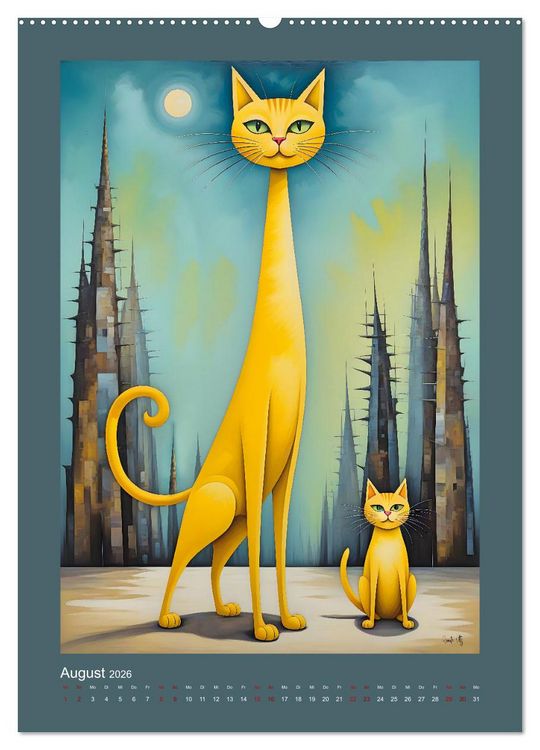 Produktbild: Buntes Katzenvolk (hochwertiger Premium Wandkalender 2026 DIN A2 hoch), Kunstdruck in Hochglanz