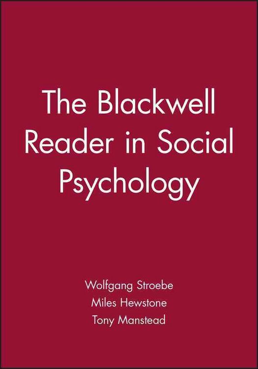 Produktbild: Blackwell Reader in Social Psychology