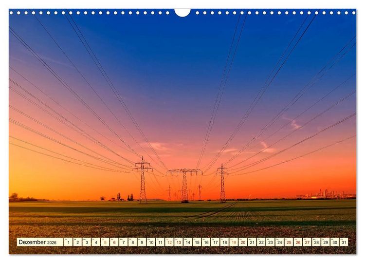 Produktbild: Strommasten - Wege des Stroms (Wandkalender 2026 DIN A3 quer), CALVENDO Monatskalender