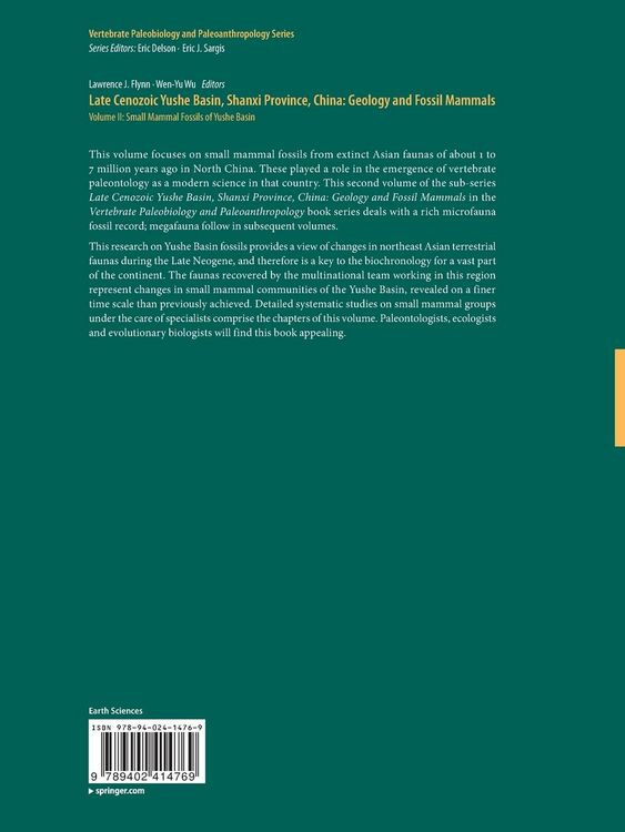 Produktbild: Late Cenozoic Yushe Basin, Shanxi Province, China: Geology and Fossil Mammals