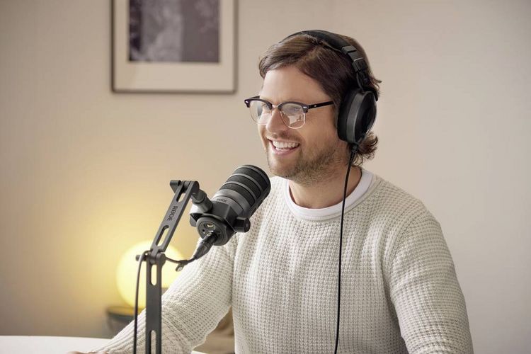 Produktbild: RODE - R&Oslash;DE PodMic USB, Studio-Mikrofon, -57 dB, 20 - 20000 Hz, 460 Ohm, 24 Bit, 48 kHz