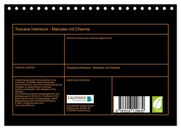 Produktbild: Toscana Interieurs - Marodes mit Charme (Tischkalender 2026 DIN A5 quer), CALVENDO Monatskalender