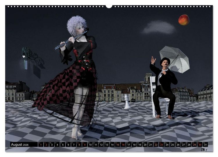 Produktbild: Theater paradox (hochwertiger Premium Wandkalender 2026 DIN A2 quer), Kunstdruck in Hochglanz