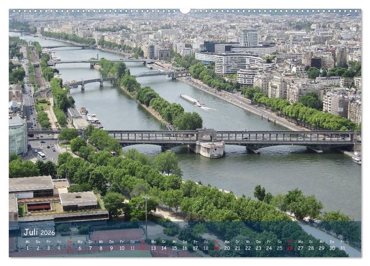 Produktbild: Paris (Wandkalender 2026 DIN A2 quer), CALVENDO Monatskalender