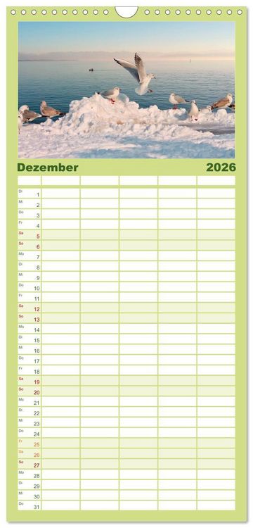 Produktbild: Familienplaner 2026 - Bodensee - "Die D&ouml;rfer sind wie ein Garten ..." (Rainer Maria Rilke) mit 5 Spalten (Wandkalender, 21 x 45 cm) CALVENDO