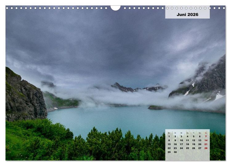 Produktbild: L&uuml;nersee - die blaue Perle der Alpen (Wandkalender 2026 DIN A3 quer), CALVENDO Monatskalender