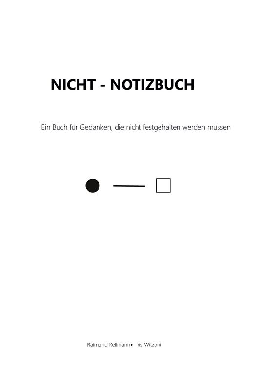 Produktbild: Nicht - Notizbuch