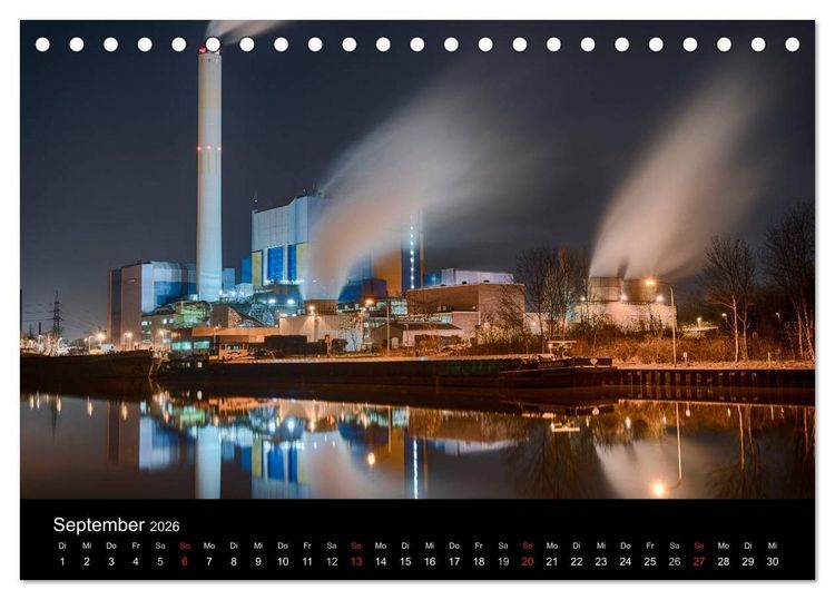 Produktbild: Ruhrlights II - Nachtlichter des Ruhrgebietes (Tischkalender 2026 DIN A5 quer), CALVENDO Monatskalender