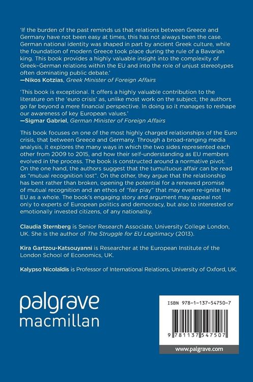 Produktbild: The Greco-German Affair in the Euro Crisis