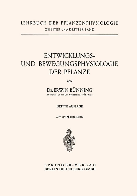Produktbild: Entwicklungs- und Bewegungsphysiologie der Pflanze