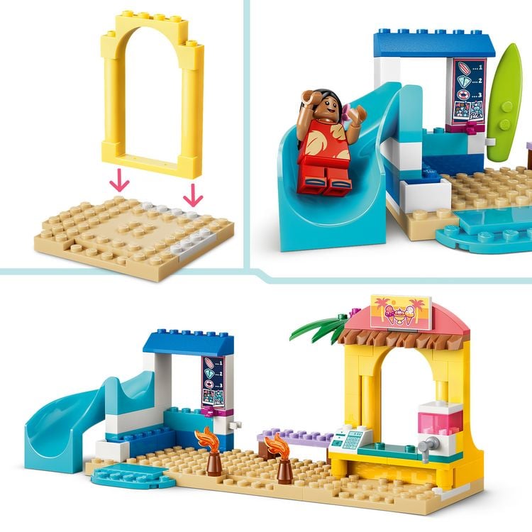 Produktbild: LEGO ǀ Disney 43280 Spa&szlig; am Strand mit Lilo und Stitch, Bauset f&uuml;r junge Filmfans ab 4 Jahren
