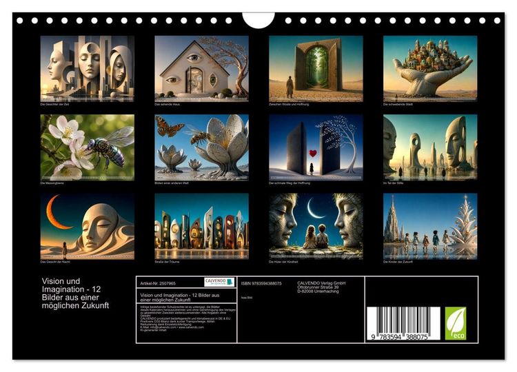 Produktbild: Vision und Imagination - 12 Bilder aus einer m&ouml;glichen Zukunft (Wandkalender 2027 DIN A4 quer), CALVENDO Monatskalender