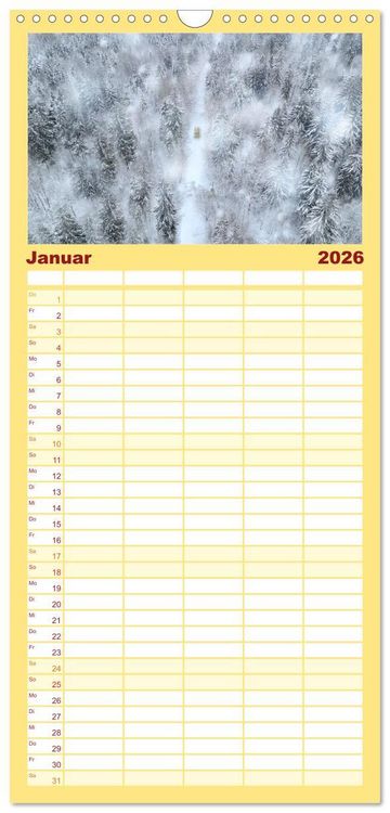 Produktbild: Familienplaner 2026 - Vanlife - Gl&uuml;cklich auf vier R&auml;dern mit 5 Spalten (Wandkalender, 21 x 45 cm) CALVENDO