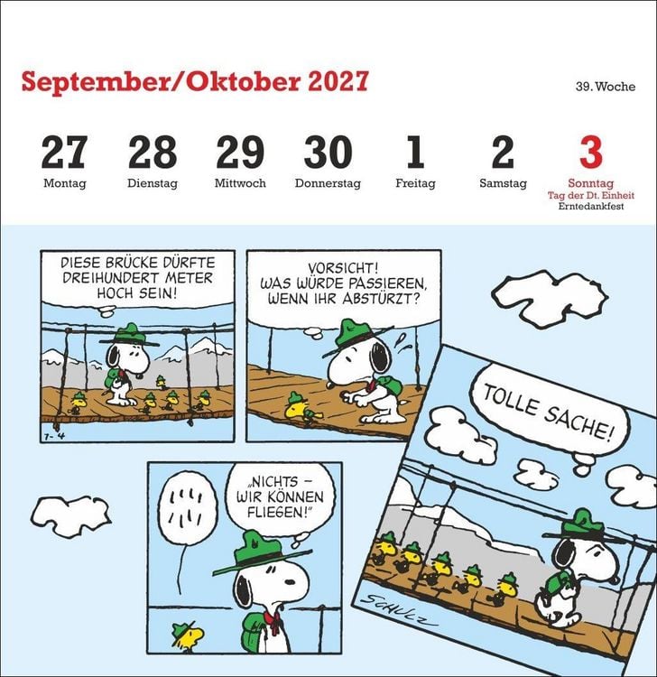 Produktbild: Peanuts Premium-Postkartenkalender 2027