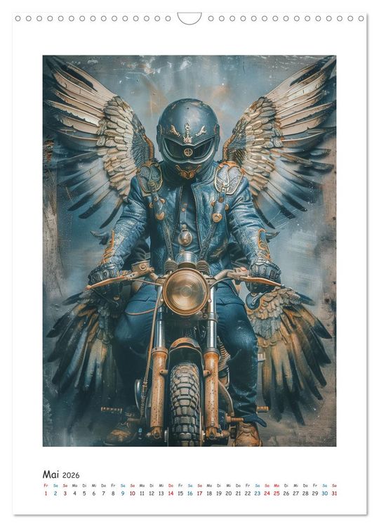 Produktbild: Freiheit auf zwei R&auml;dern - Die Abenteuer der Angel-Biker (Wandkalender 2026 DIN A3 hoch), CALVENDO Monatskalender