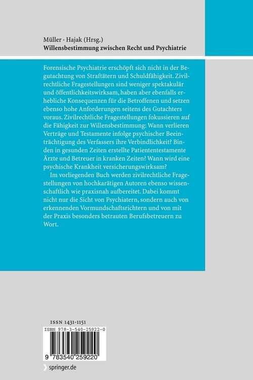 Produktbild: Willensbestimmung zwischen Recht und Psychiatrie