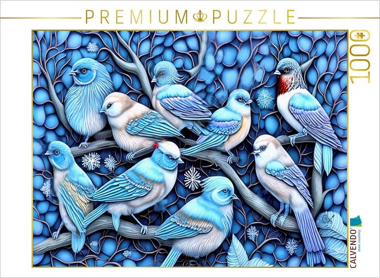 Produktbild: CALVENDO Puzzle Winterversammlung | 1000 Teile Lege-Gr&ouml;&szlig;e 64x48cm Foto-Puzzle f&uuml;r gl&uuml;ckliche Stunden