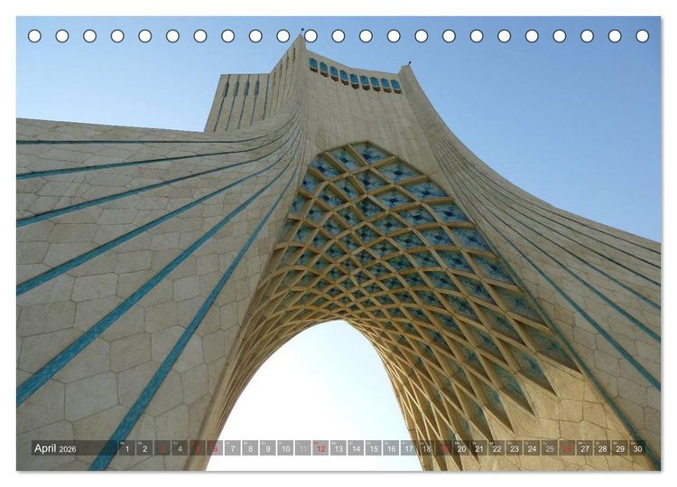 Produktbild: Iran - Eine Bilder-Reise (Tischkalender 2026 DIN A5 quer), CALVENDO Monatskalender