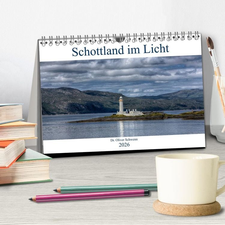 Produktbild: Schottland im Licht (Tischkalender 2026 DIN A5 quer), CALVENDO Monatskalender