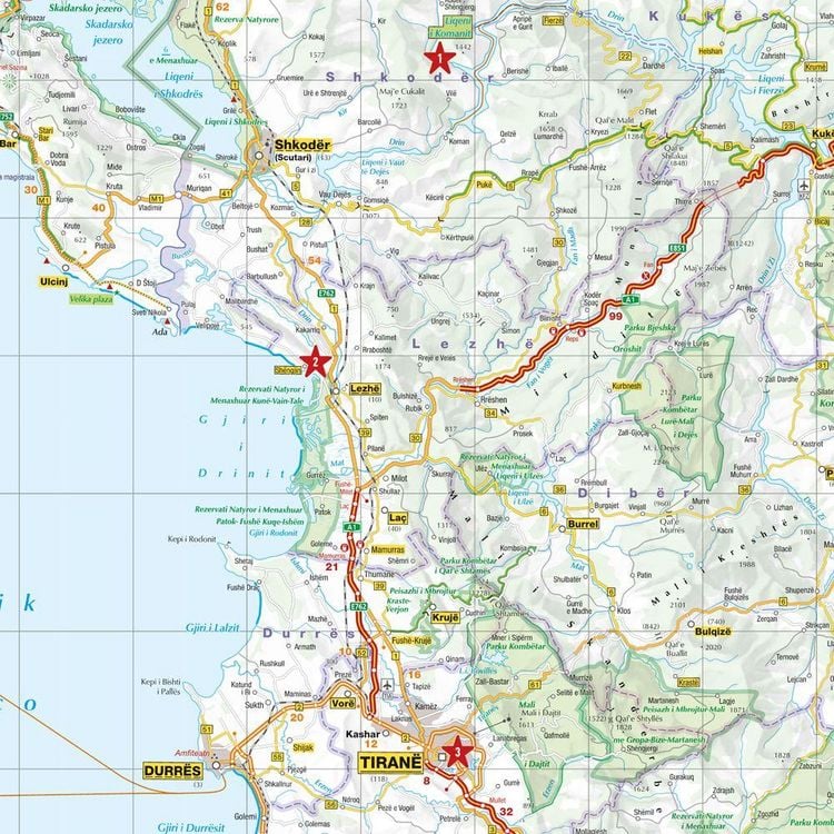 Produktbild: MARCO POLO Reisekarte Albanien, Nordmazedonien 1:450.000