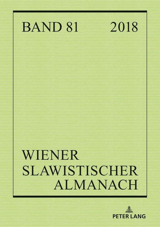 Produktbild: Wiener Slawistischer Almanach Band 81/2018