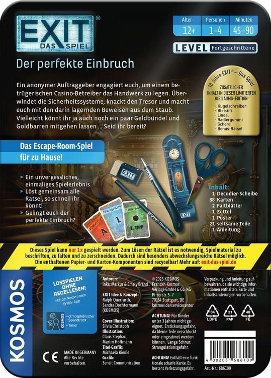 Produktbild: EXIT&reg; - Das Spiel: Der perfekte Einbruch (Jubil&auml;ums-Edition)