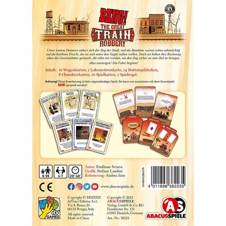 Produktbild: BANG! 5. Erweiterung - The Great Train Robbery