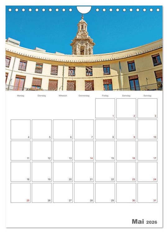 Produktbild: Valencia - Reiseplaner (Wandkalender 2026 DIN A4 hoch), CALVENDO Monatskalender