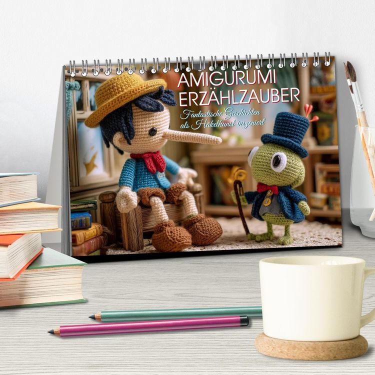 Produktbild: Amigurumi Erz&auml;hlzauber. Fantastische Geschichten als H&auml;kelkunst inszeniert (Tischkalender 2026 DIN A5 quer), CALVENDO Monatskalender