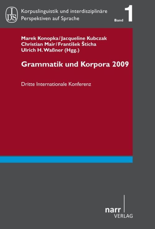 Produktbild: Grammatik und Korpora 2009