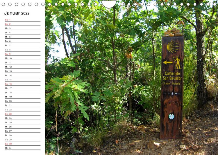 Produktbild: Jakobsweg - Camino San Salvador (Wandkalender 2022 DIN A4 quer)